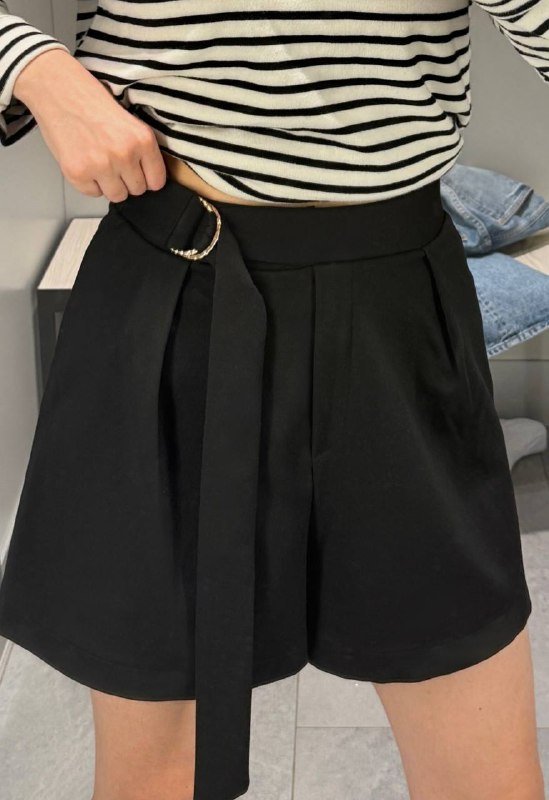 Шорты H&M размер S черные с ремешком