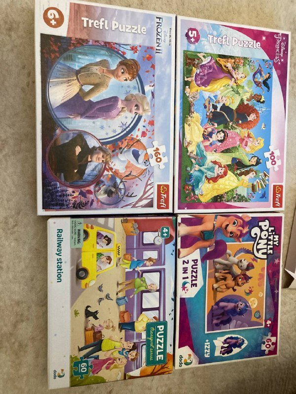 Пазлы 4 коробки