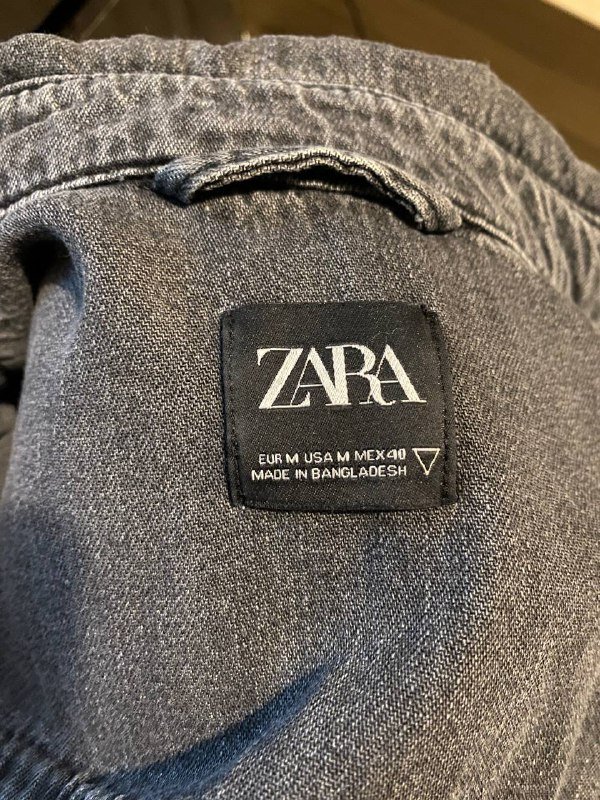 Джинсовая мужская рубашка Zara размер М 3