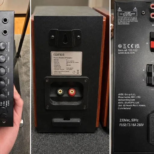 Пассивные колонки Edifier P17, усилитель QTX KAD-2BT