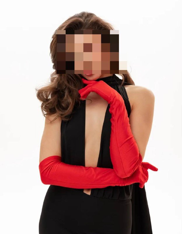 Красные атласные перчатки размер М 2