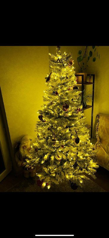 ёлка 180см с игрушками и дед-мороз