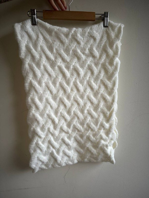 Вязаный комплект снуд и шапка с помпоном 3