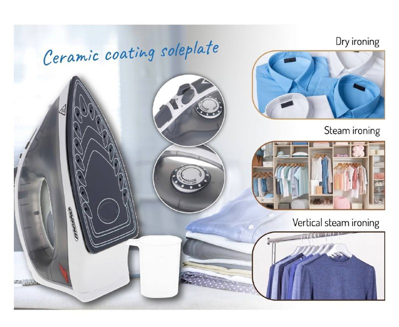 Новый керамический паровой утюг Mesco 5037 6