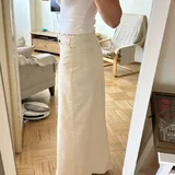 Бежевая джинсовая юбка H&M 8