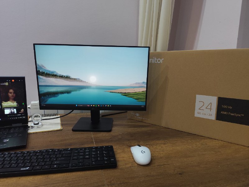 Монитор LG 24'' IPS FHD 100 Hz, клавиатура в подарок