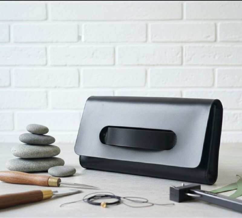 Клатч кожаный капри люкс ручная работа