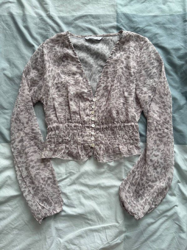 Облегающий лонгслив-сетка с леопардовым принтом, Лёгкая блуза с леопардовым принтом 2