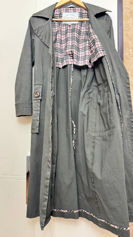 Стильный женский тренч ANNA VERDI, размер 42, салатовый 3