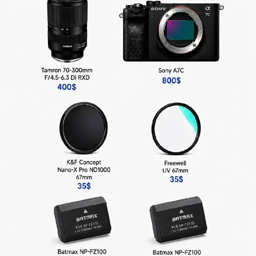 Sony A7c, Tamron 70-300mm, фильтры, аккумуляторы