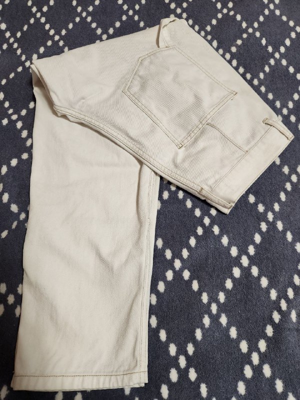 Белые брюки прямого кроя Pull Bear, размер euro 40 2