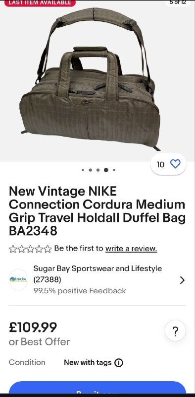 NIKE Connection Cordura Medium Grip Travel Holdall
