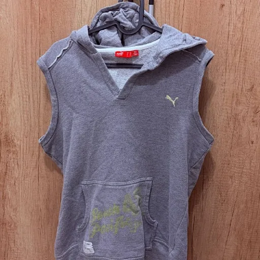 Оригинальная ретро толстовка Puma без рукавов с капюшоном