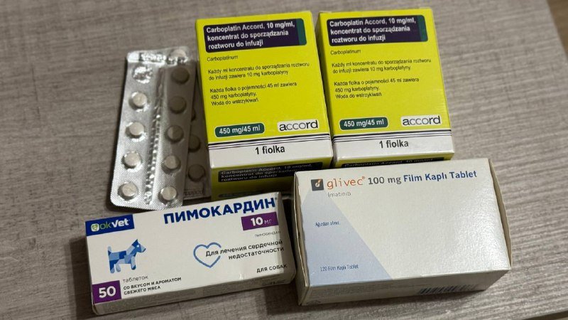 Карбоплатин, гливек, пимокардин таблетки для собак