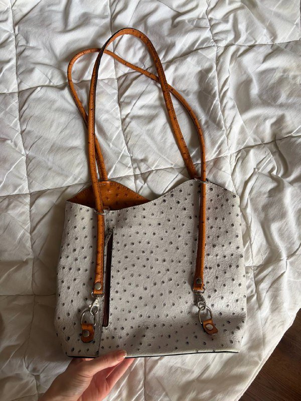 Белая сумка-рюкзак из натуральной кожи, лаковая сумка Hexagona винтаж