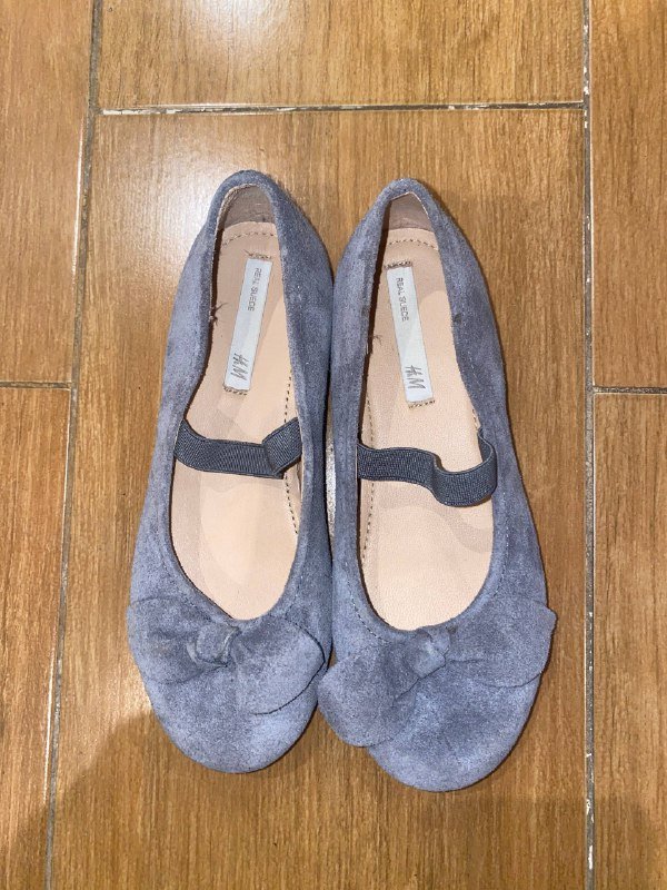 Туфли-балетки на девочку H&M натуральная замша, 30 размер