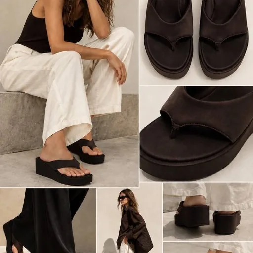 Коричневі танкетки Zara