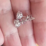 Серьги серебряные с муассанитом 4