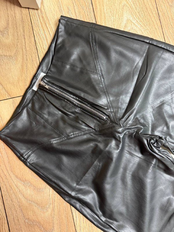 Кофта на флисе, серая кофта, брюки эко кожа, коричневый пиджак, рубашка кожа Zara 5