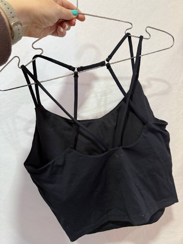 Топик Oysho женский черный спортивный 2