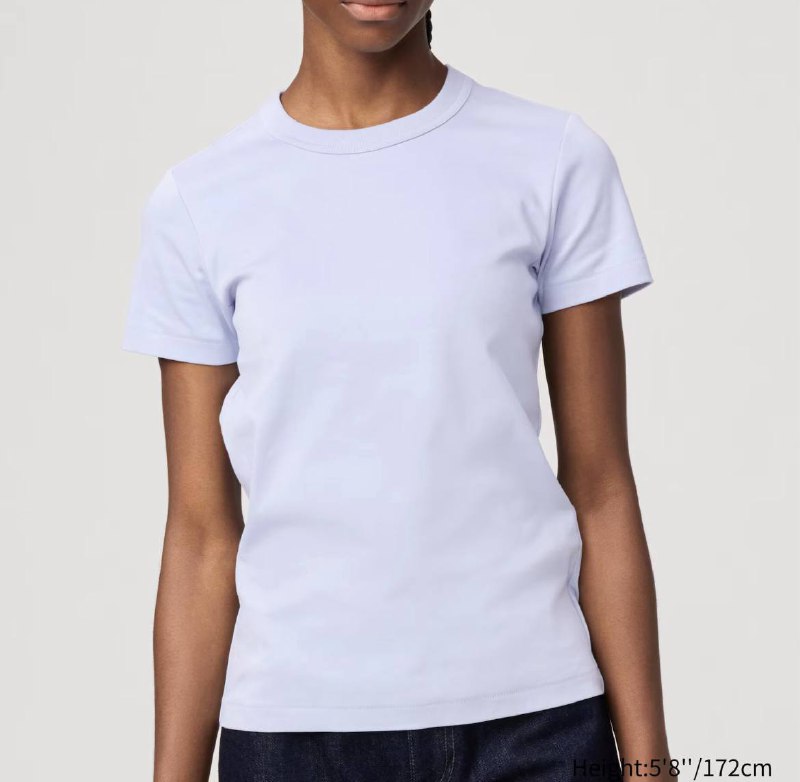 Нежно лавандовая футболка UNIQLO U, размер М