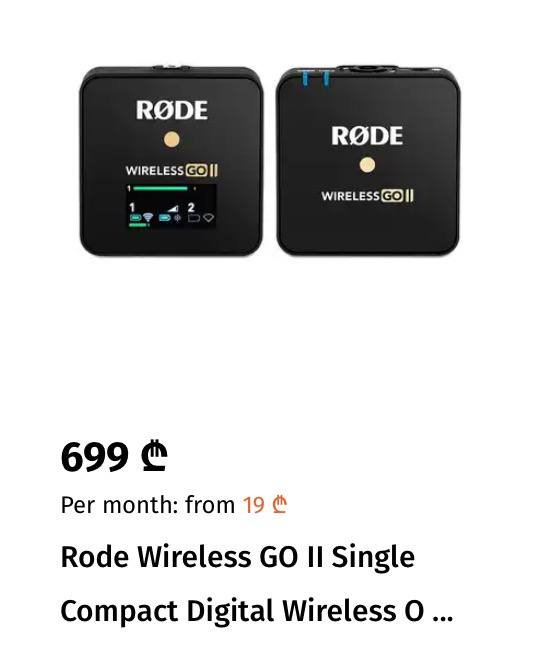 Микрофон Rode Wireless GO II Single