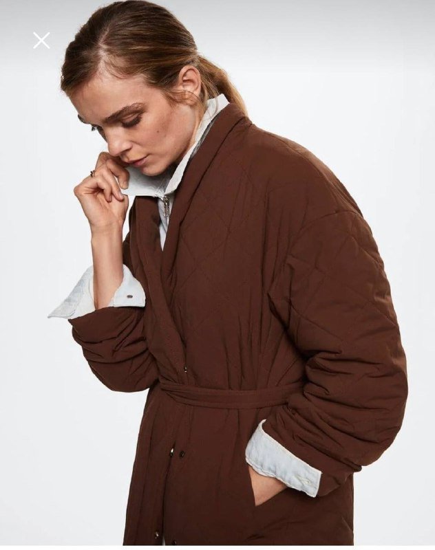 Стеганое пальто MANGO, размер S-M 4