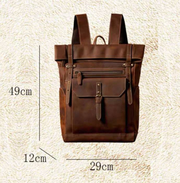 Кожаный винтажный рюкзак 5