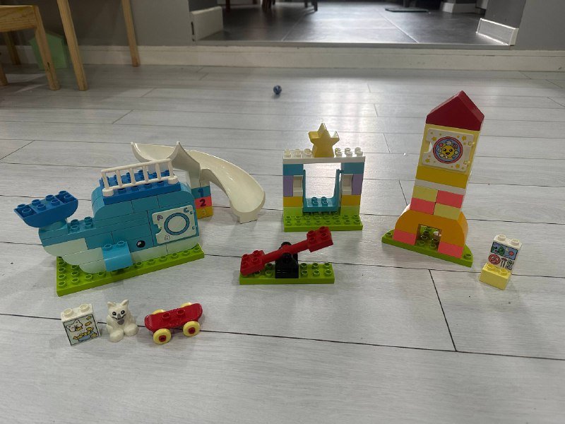 Наборы Лего Дупло: Парк аттракционов, Детская площадка, Мусоровоз 2