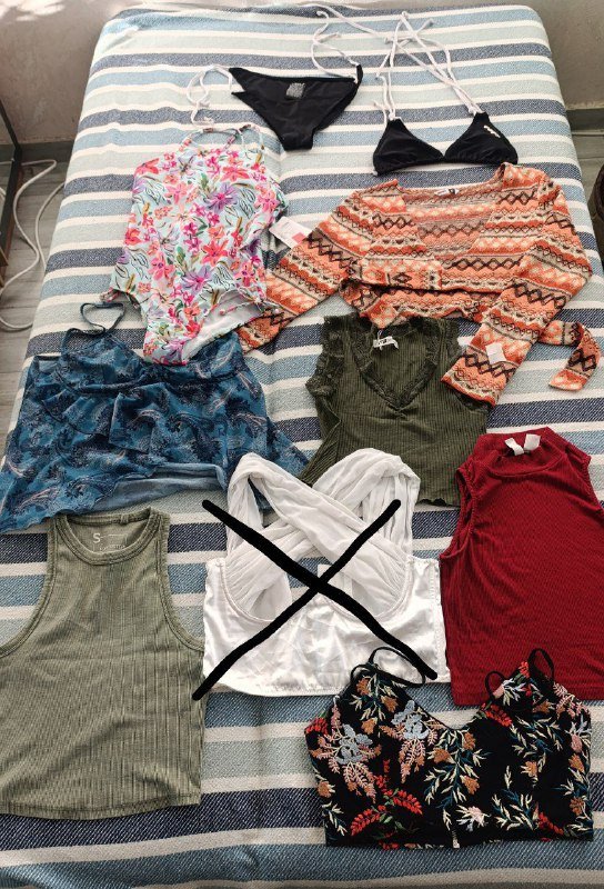 топы, юбки, платья женские