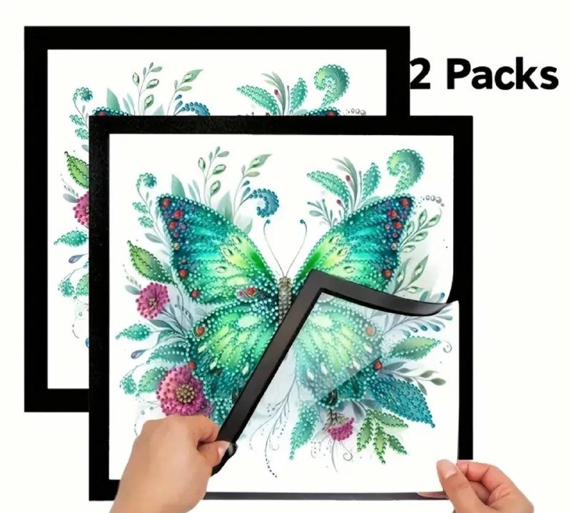 Набор из 2 защитных магнитных рамок для алмазной живописи 30x30 см