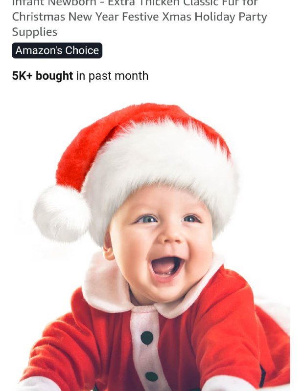 Шапка Санты для малышей