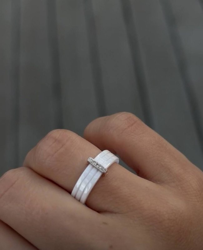 Кольцо Sokolov из керамики с золотом и бриллиантами 4