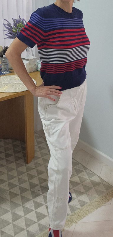 Белые брюки Pull&Bear унисекс евро 40