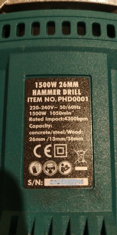 Перфоратор новый 1500вт 2