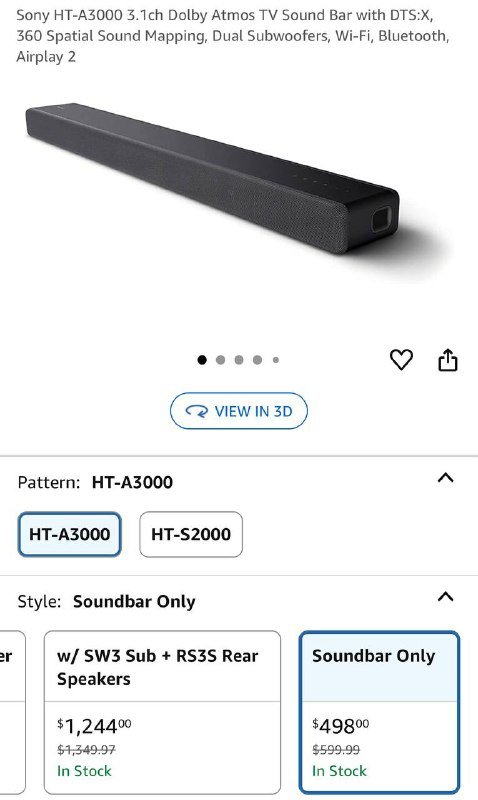 домашний кинотеатр SONY HT-A3000 2