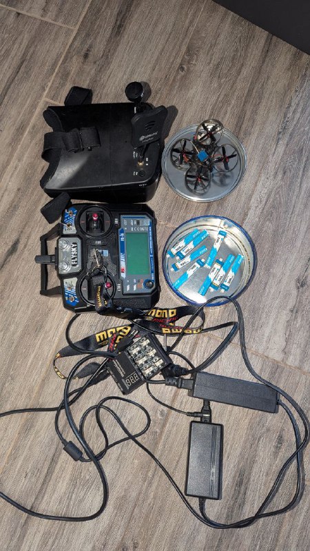 FPV аналог дрон Mobula7 с шлемом FlySky