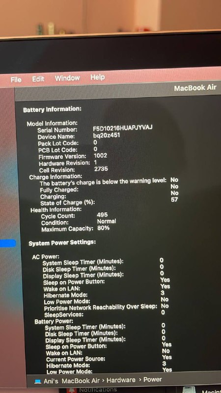 MacBook Air M1, 2020, 8 GB RAM