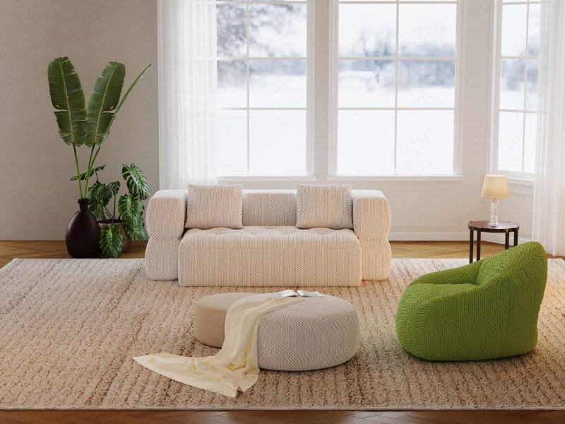 Сжатые диваны большой и маленький модели