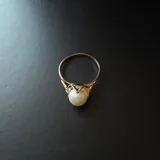 Золотое кольцо с жемчугом 4
