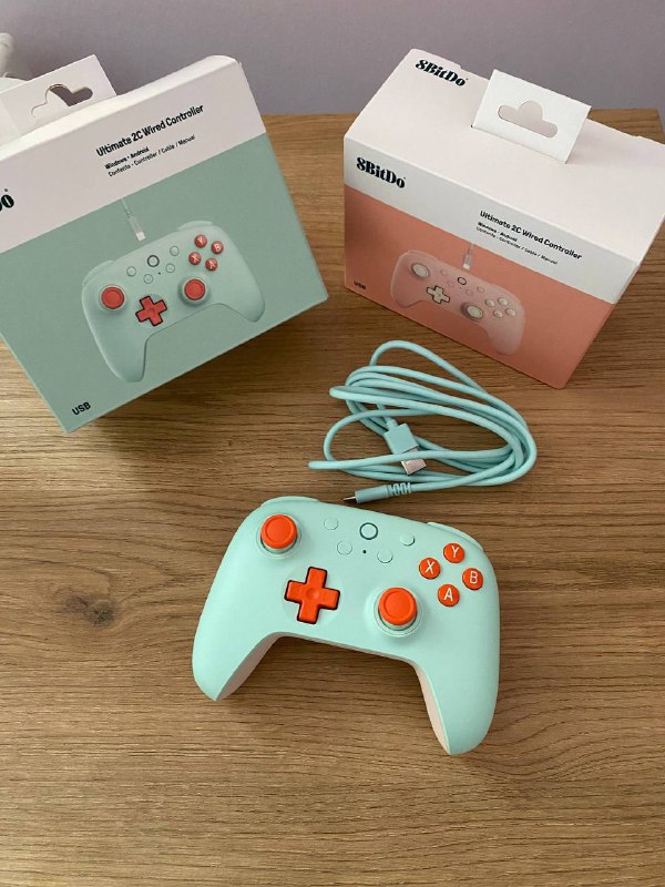 Джойстики геймпады 8bitDo ultimate 2c розовый синий 2