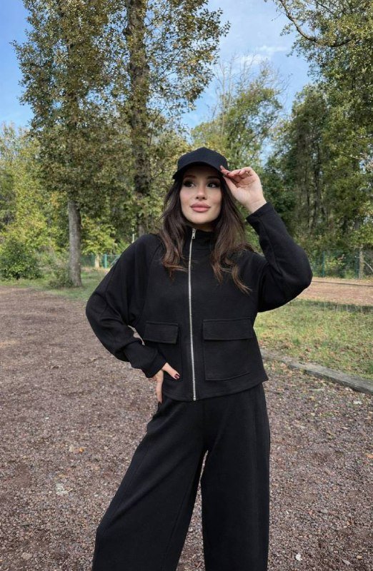 Двоика черная на молнии женская