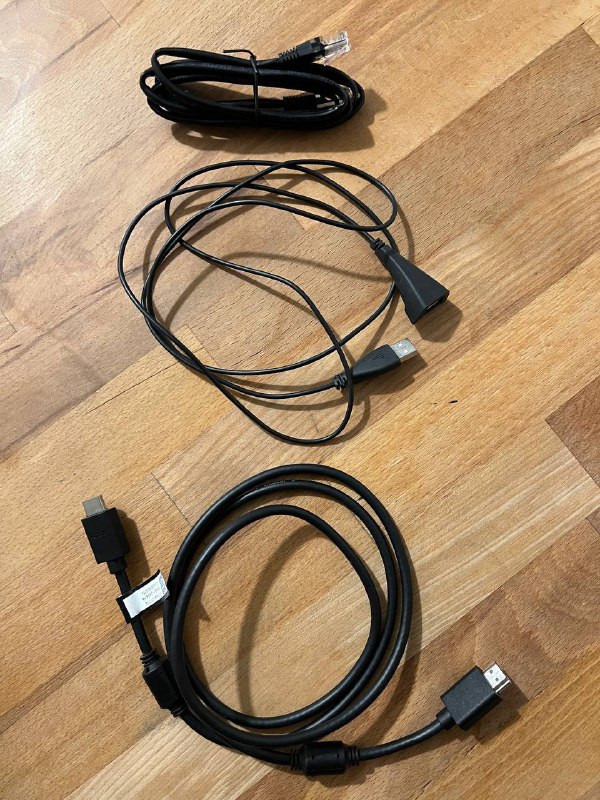 Ethernet cable, USB extension cable, HDMI cable