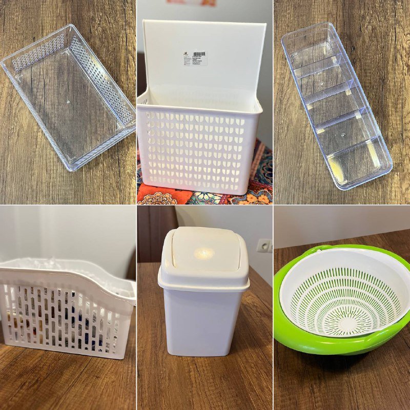 Корзиночки, мусорка, дуршлаг, поднос, фужеры, зеркало, ваза, чайник, сковородка, весы, пылесос, блендер, Xbox, подушки, ролл, стул офисный, кухонная утварь, чайная пара, набор стаканов, беспроводная зарядка, книги