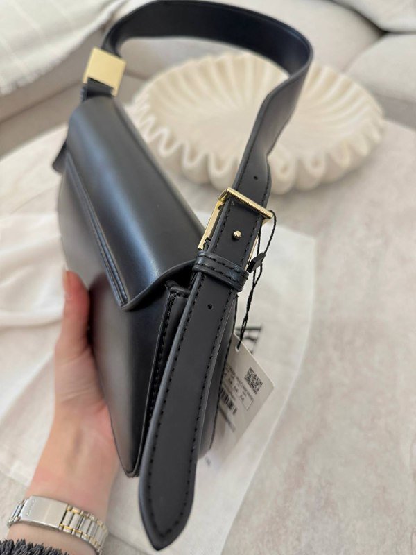 Сумочка ZARA черная с регулируемой ручкой 2