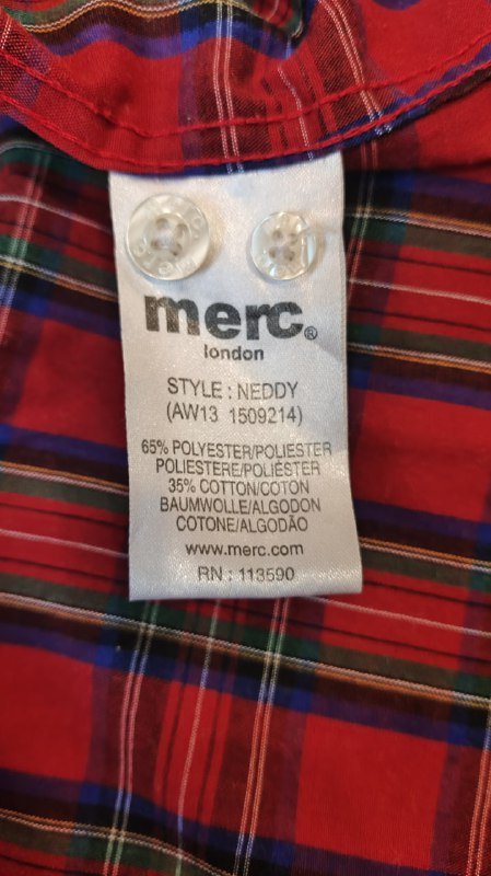 Рубашка Merc Neddy мужская красная M 6