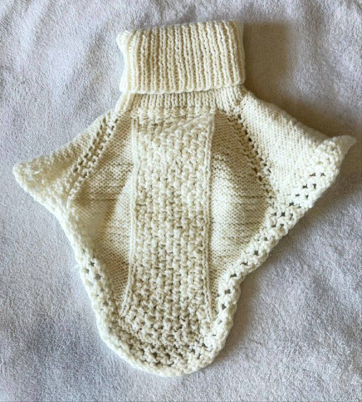 Шапка, шарф, манишка ручная вязка 2