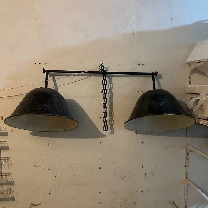 Металлическая лампа люстра с металлическими плафонами серая и тёмно-серая, 2 шт 3