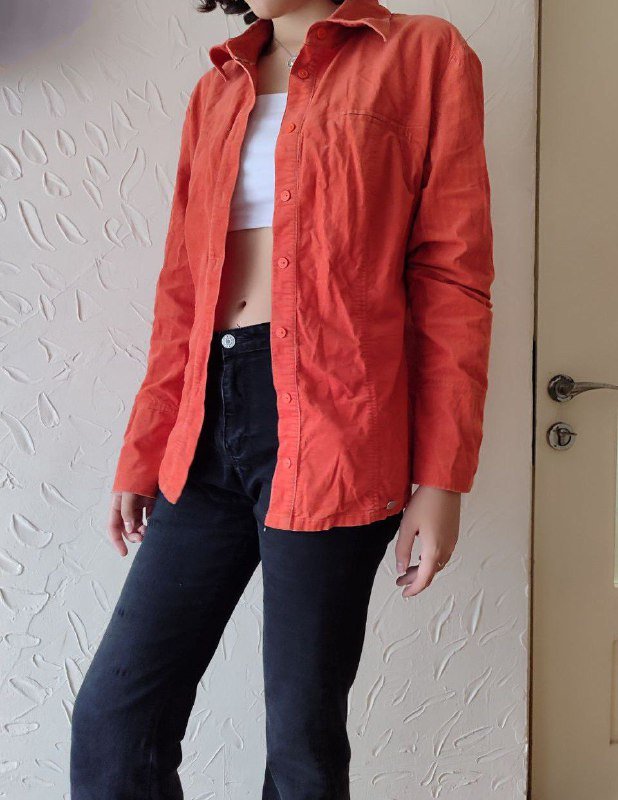 Оранжевая рубашка размер M