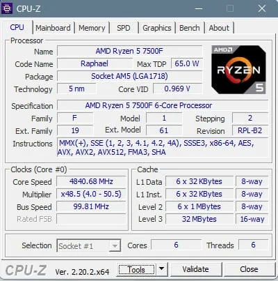 Ryzen 5 7500F